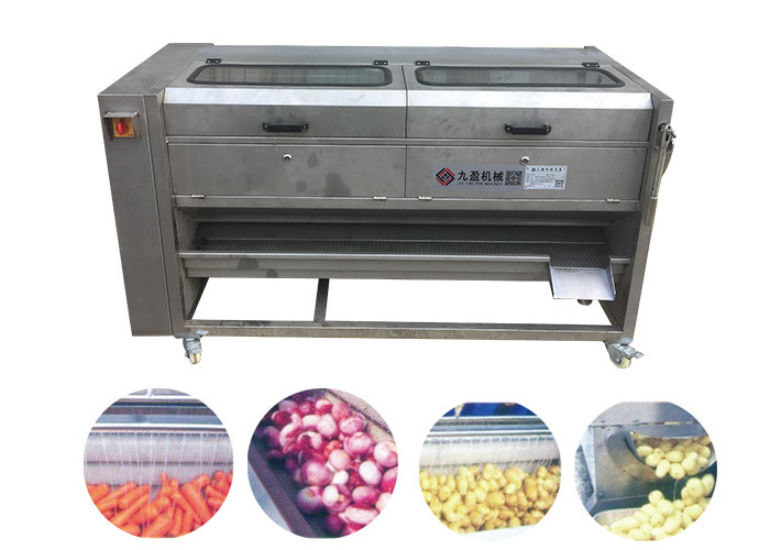 China Automatic Brush Carrot Sweet Potato Peeling And Washing Machine Potato Peeler for sale