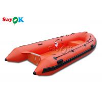 China 12.8ft 390cm Red PVC Inflatable Boats With Outboard Motor factory