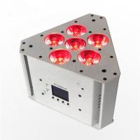 China Battery Powered Led Par Cans , Smart 6x18w Rgbwa Uv 6 In 1 Wireless Led Stage Lights Moblie Phone APP Control factory