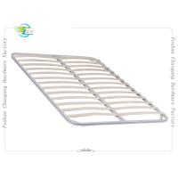 China Popular Wooden Slatted Bed Base Platform Bed Frame Noiseless Single Size for sale