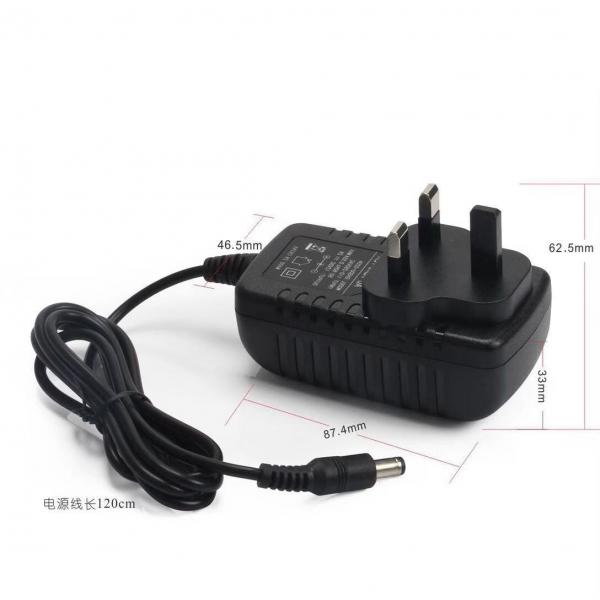 Quality UK 3pin Regulated AC DC Adaptor 12v 3a SMPS 1a 1.5a 2A 2.5a for sale