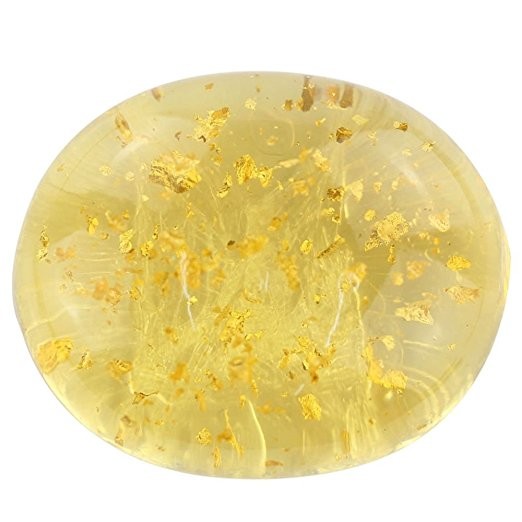 Quality Natural Herbal 24K Gold Handcrafted Organic Soap Skin Cleaning Oval Shape for sale