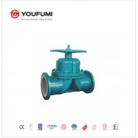 Quality PTFE Flanged Diaphragm Valve , Industrial Diaphragm Valve For Petrochemical for sale