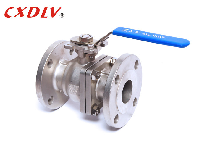China Class 150LB CF8 Stainless Steel Flanged Ball Valve 2 Inch Operating By Handle factory