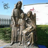 China Bronze Holy Family Sculpture Life Size St. Joseph And Mary Statue Outdoor Orthodox Religious factory