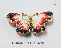 China Butterfly jewelry box box for jewelry wholesales butterfly jeweled enamel trinket box factory