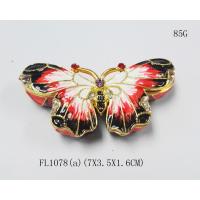 China Butterfly jewelry box  box for jewelry wholesales butterfly jeweled enamel trinket box for sale