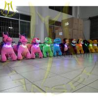 China Hansel 2016 Animated Electronic Plush Toys Green Dinosaur Animal Ride For Mall factory