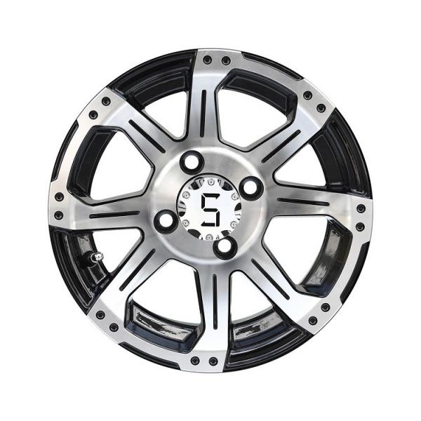Quality Golf Cart 12 Inch 14 Inch Alloy Wheels Machined Glossy Black Matte Black for sale