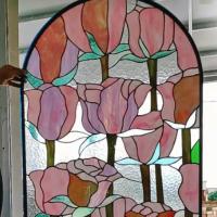 China Round Stained Glass Window Inside Catholic Church Decorate Glass Door Panel factory