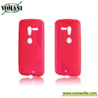 China TPU soft cover for Motorola X phone , S pattern, inside frosted, outside transparent. factory