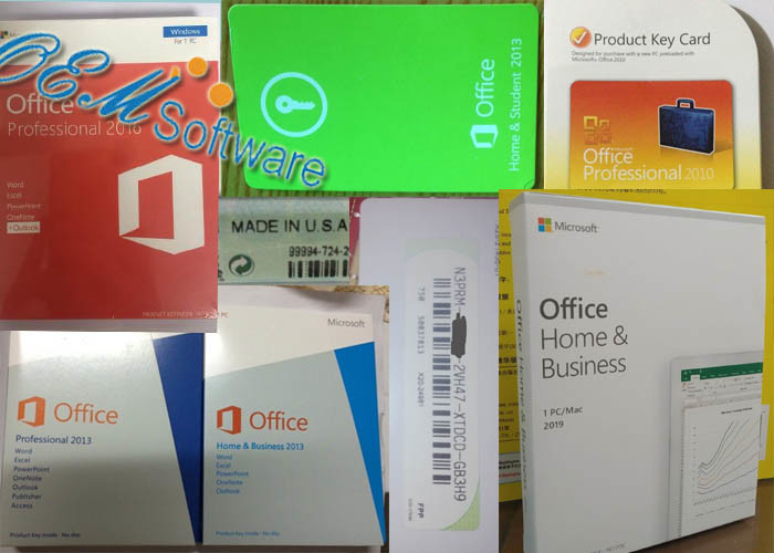 China Online Activation FPP Microsoft Office Activation Key Card PKC 2013 / 2016 / 2019 Pro factory