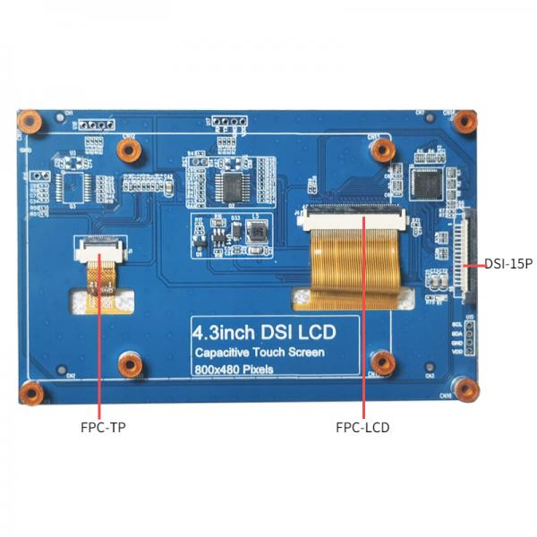 Quality CTP 4.3 Inch HDMI Raspberry Pi Dsi Display 800x480 Full Viewing Angle for sale