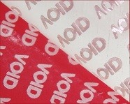 Quality Red Matt Stock Tamper Evident Security Labels Without Printing In Rolls Packing for sale