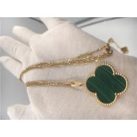 Quality No Diamond 18K Gold Necklace Magic Alhambra Handmade Elegant For Girl for sale