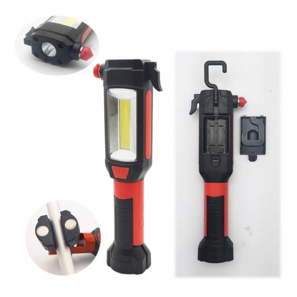 Quality Functional Battery Powered Portable Work Light With Emergency Hammer And Belt Cutter ABS Plastic 8x3.5x22cm for sale