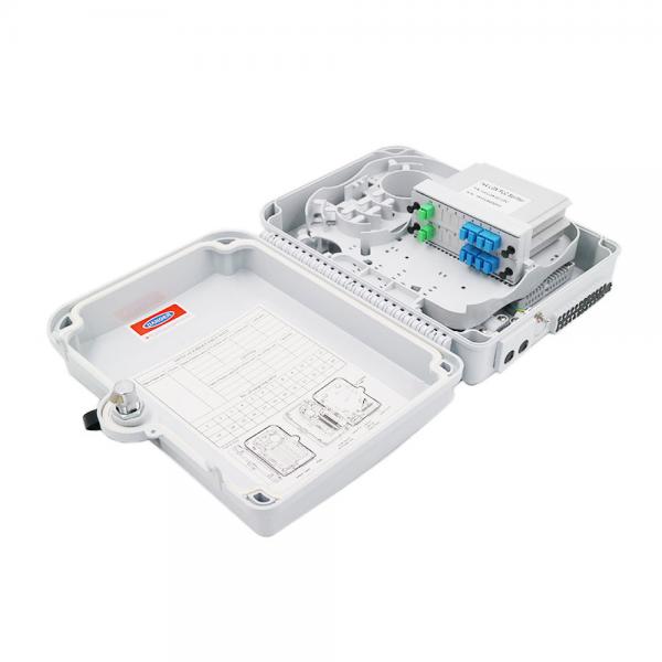 Quality 12 Core 1:8 PLC Optical Fiber Splitter Box Outdoor Waterproof For CATV Networks for sale