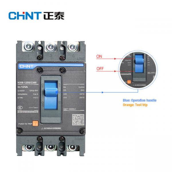 Quality Chint NXM Molded Case Circuit Breaker 3 Pole 4 Pole NXM-63 125S 250S 400S 630S for sale