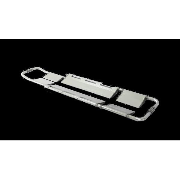 Quality 60mm Hospital Folding Scoop Stretcher Trolley Manual Power 180 Deg Adjustable for sale