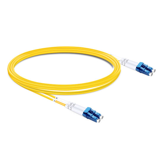 China 1m (3ft) Duplex OS2 Single Mode LC UPC to LC UPC PVC (OFNR) Fiber Optic Cable factory