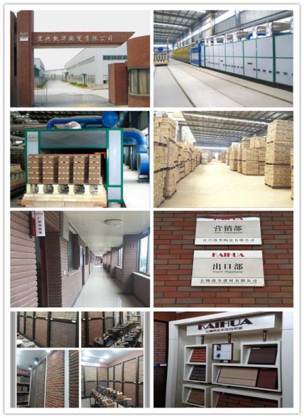 210*55 Wall decorative building materials clay thin veneer brick with turned color