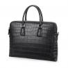 China Crocodile Messenger Ladies Men'S Black Leather Laptop Briefcase Bag factory