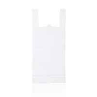 Quality HDPE 1/6'' Plastic Disposable Bag White T Shirt Bag for sale