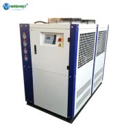 China Saudi Arabia Egypt Kuwait Ambient Temperature Design 12HP 15HP Air Cooled Water Chiller For Metal Scrap Shredder factory