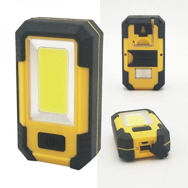 Quality TPR ABS PC Rechargeable LED Work Light 110x65x35mm Rechargeable Handheld Work for sale