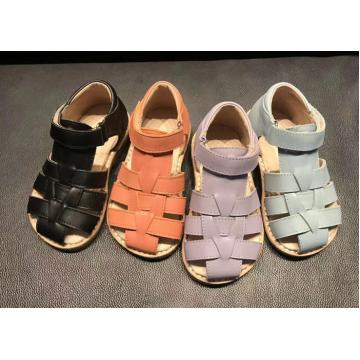 Quality Cow Leather Kids Sandals Shoes for sale