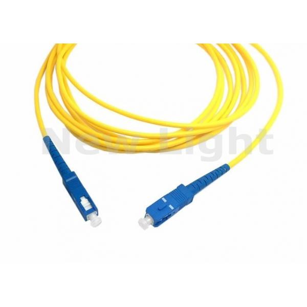 Quality 3 Meter SC TO SC Fiber Patch Cord , Simplex Single Mode Fiber Jumpers For Network for sale