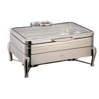 China YUFEH Stainless Steel 304# Hydraulic Induction Chafing Dish W/ Glass Lid Buffet Serving Dish Warmer factory