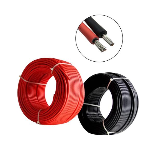 Quality Twin Core 6mm Solar PV Panel Cable 35MM Wears Resistance for sale