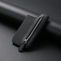 China Explosive mobile phone card bag card cover left and right flip multi-card holder zipper mobile phone bag factory