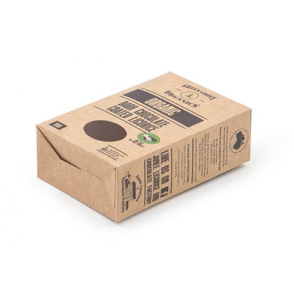 Quality Reusable Custom Made Foldable Shipping Boxes With Window Brown Kraft Paper for sale