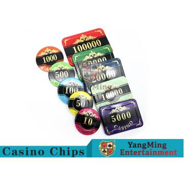 Quality Professional Casino Texas Holdem Poker Chip Set With Customized Denomination for sale
