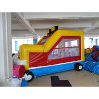 China Family Inflatable Jumping Castle 3 x 1.5m Off-road Vehicle Yellow / Red Bouncer for sale