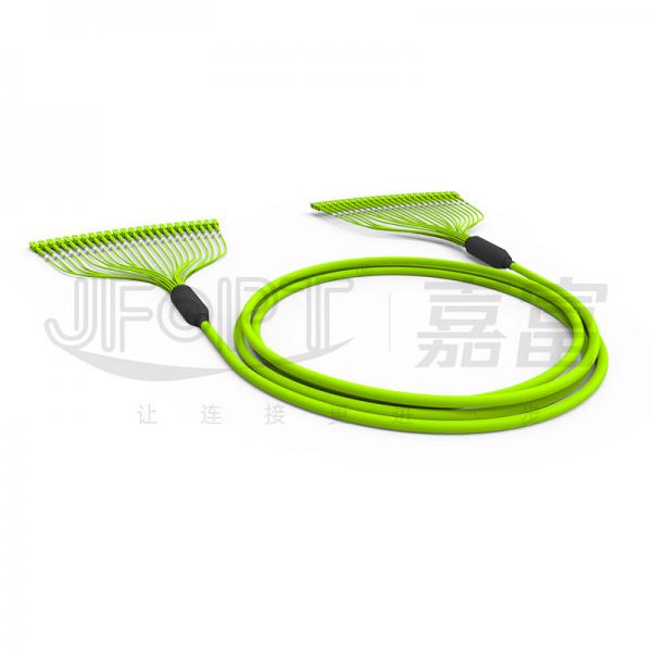 Quality Pre Terminated Bundle Fiber Optic Cable 24 Core Multimode OM5 PVC Jacket 0.5m for sale