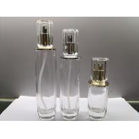 Quality 40ml 100ml 120ml Glass Lotion Bottles Cosmetic Packaging , Pump Bottle Surlyn for sale