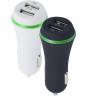 China Shenzhen Universal Dual Ports Quick USB Car Charger Double USB Fast Car LED Luminous car charger factory