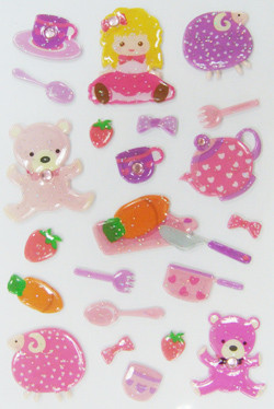 Quality Kawaii Girl Toy Japanese Puffy Stickers For Kids ODM OEM / ODM Available for sale