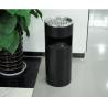 China Large Side Opening Rustproof Metal Waste Bin With Ashtray factory