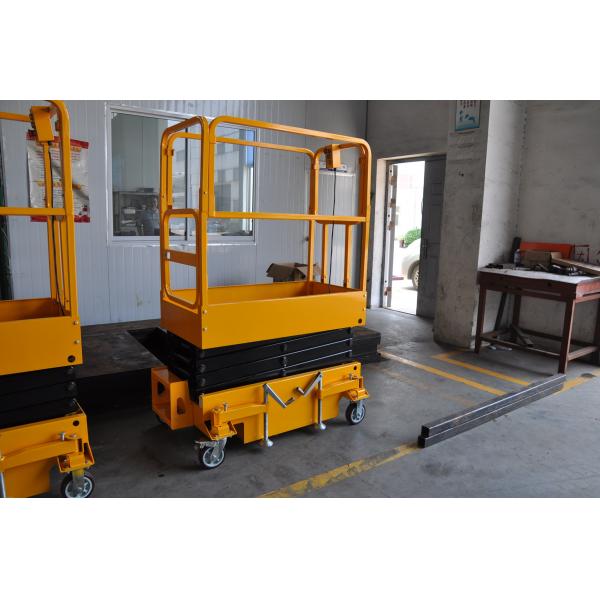 Quality Long Using Period Mini Mobile Scissor Lift With 200Kg Loading And Yellow Color for sale