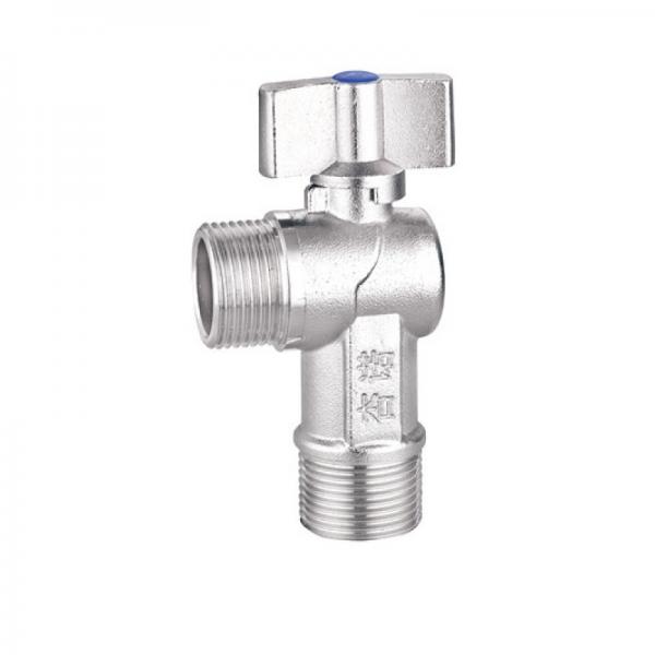 Quality PTFE Toilet Brass Angle Valve Nickel Plated Nominal Pressure Max.25bar for sale