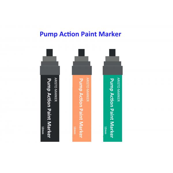 Quality 12mm Pump Action PP Paint Marker Pen / Safety Art Marker Pens for Artists for sale