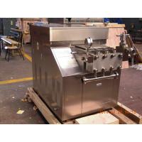 Quality Industrial electric Two stage gear box milk homogenizer Machine 3000L/H 22 KW for sale