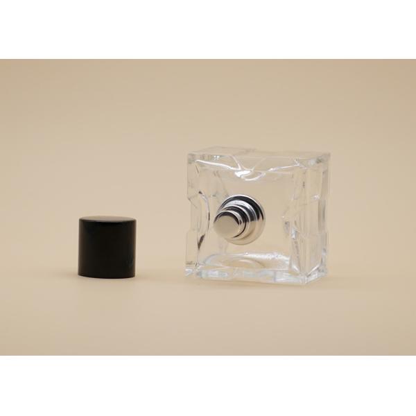 Quality Heavy Wall Square Glass Perfume Bottles , 50ml Glass Perfume Bottles for sale