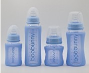 China Multi-Pack Glass Baby Bottles with Silicone Sleeves, Nipples, Neck Rings, and Caps factory