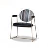 China Leisure Modern Golden Stainless Steel Dining Chair Sofa chair for Living Room factory
