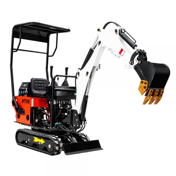 Quality Diesel Engine 0.8ton Hightop Mini Excavator Customized Color Red Yellow Blue for sale